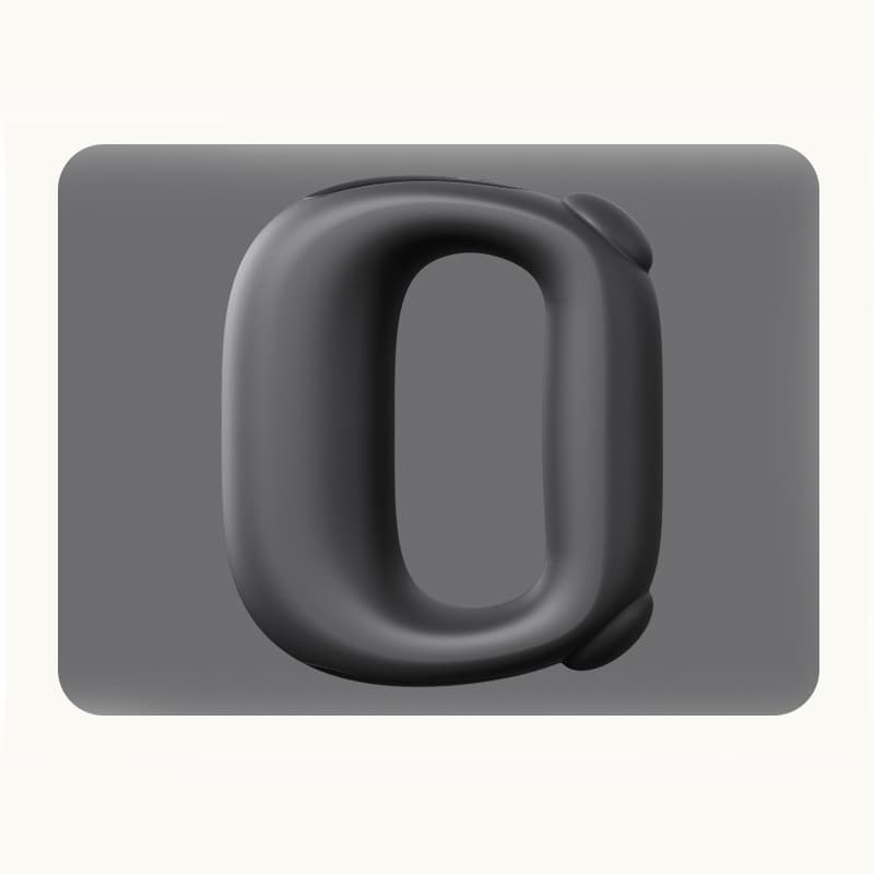 Black Portable Fascia Massage Ring Vibration Massager with Heat and LED