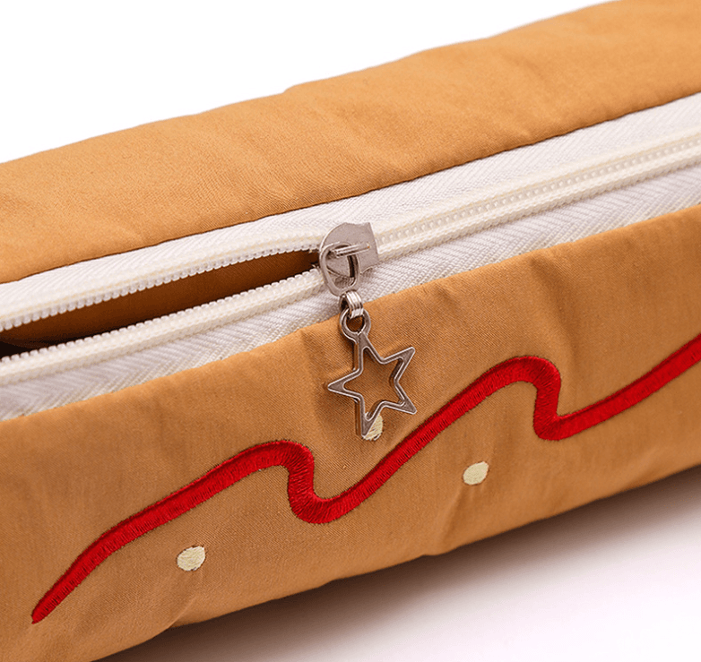 Coffee Vibrant Color Block Pencil Case - Large Capacity Stationery Organizer