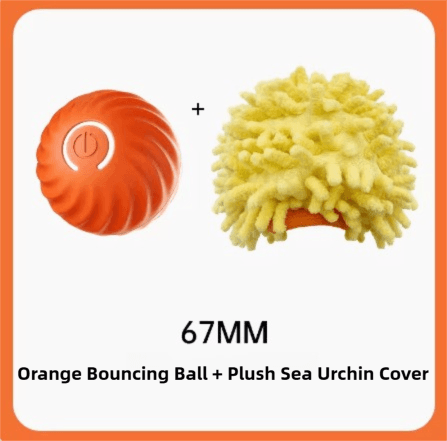 Orange Interactive Gravity Bouncing Dog Toy Ball (67MM) - Smart Automatic