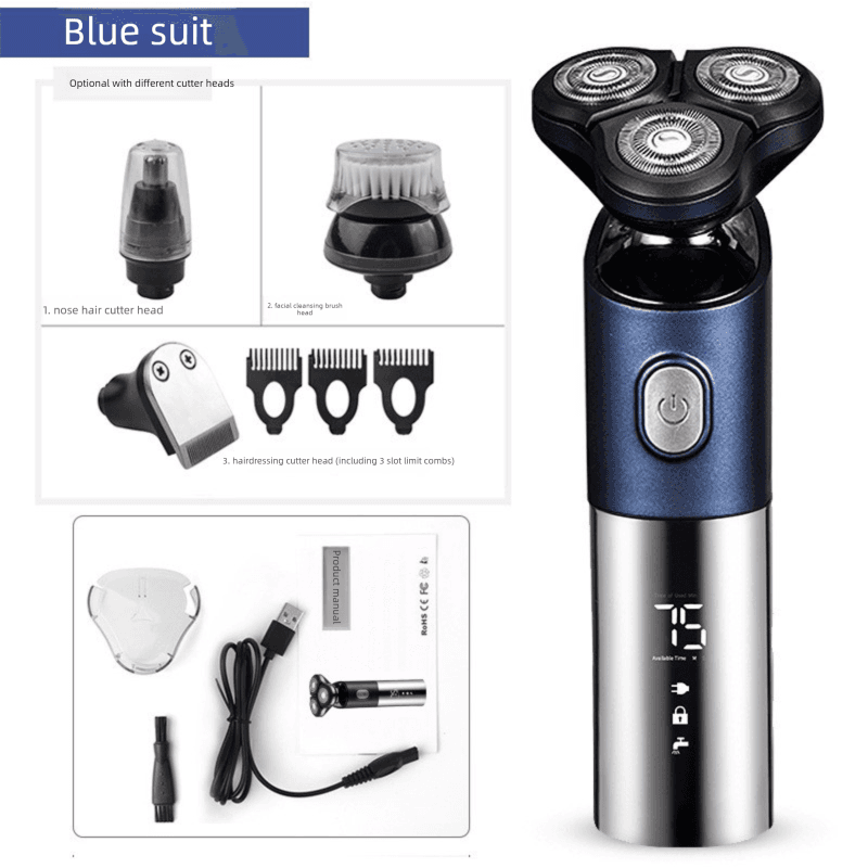 Electric Shaver for Men 3D Rotary Razor Wet and Dry Waterproof USB
