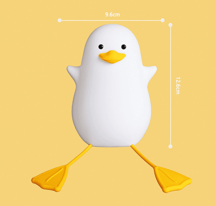 Gull Silicone Night Light - Tap Control, USB - Colorful Yellow Beak