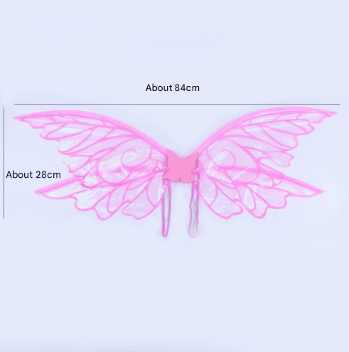 Pink Enchanting Iridescent Fairy Wings - Sparkle Butterfly Elf Wings