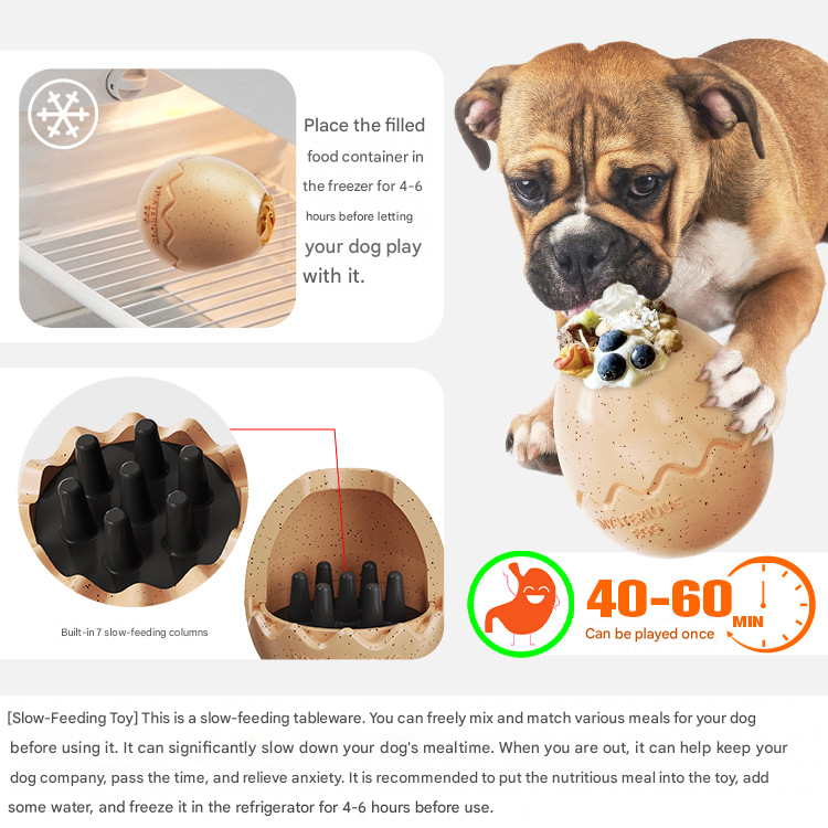 Red Mysterious Egg Slow-Feeder Treat Dispenser for Dogs - Food-Grade TPR