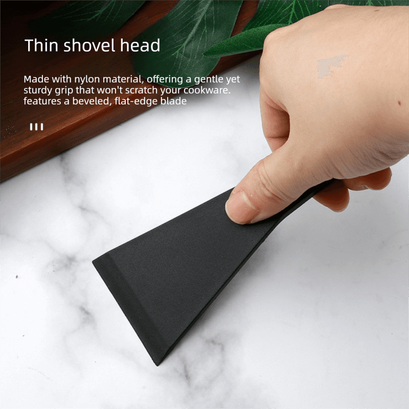 2-Piece Non-Stick Nylon Raclette Scrapers Heat-Resistant Mini Spatula