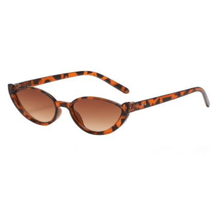 Tortoiseshell-rimmed Tea-stained Lenses 2-Piece Cat-Eye Sunglasses for Women