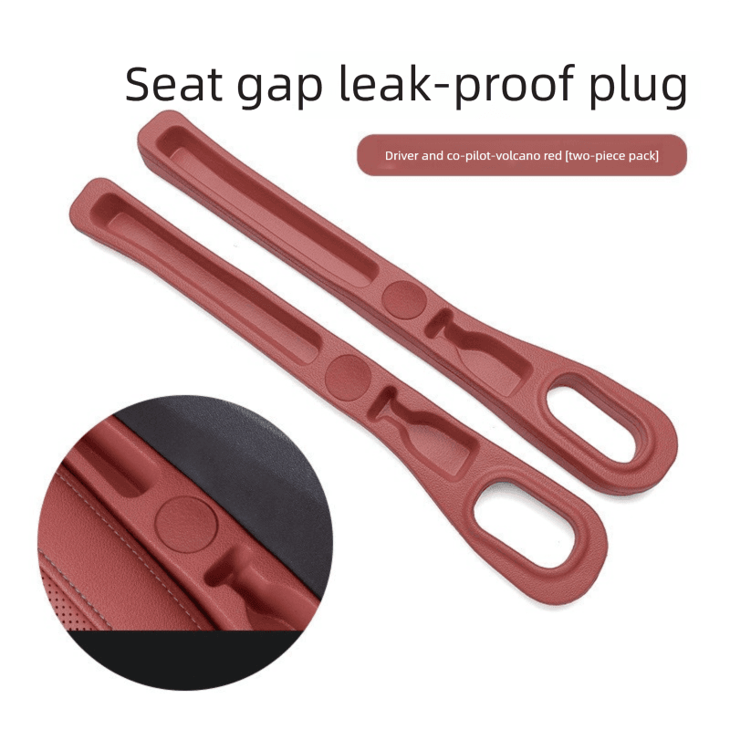 Red Car Seat Gap Filler Strip with Integrated Storage Slot - Red For Mobile