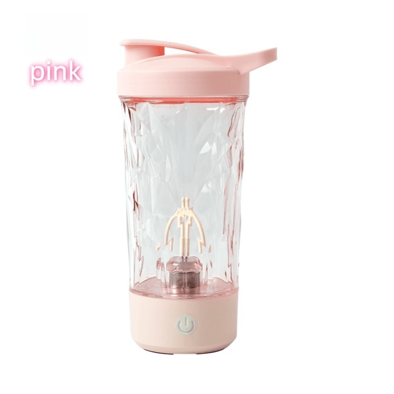 500 ml Pink Portable Diamond Electric Shaker - Strong Vortex Stirring, Dual