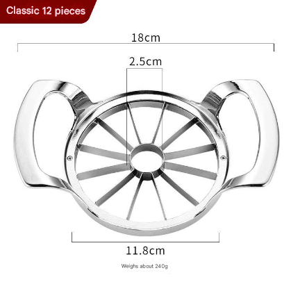 Silver Apple Slicer Corer - Heavy Duty Stainless Steel Fruit Cutter