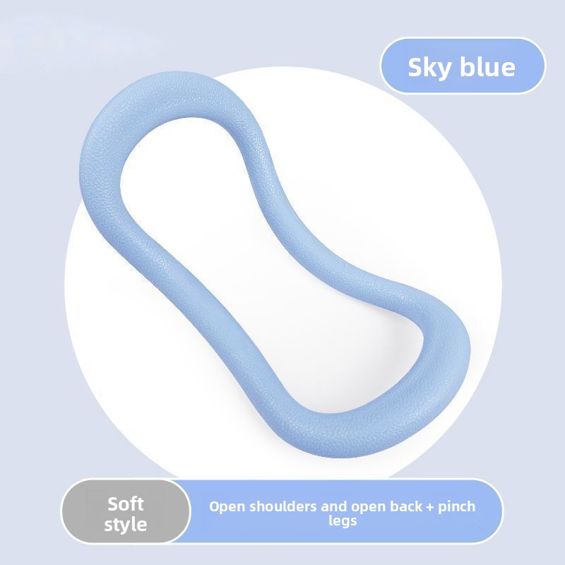 2-PCS Blue Multifunctional Yoga Ring Pilates Circle with Soft - Blue Ring
