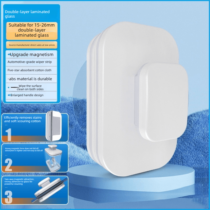 Magnetic Double Sided Window Cleaner for 15-26mm Double Glazed Glass High