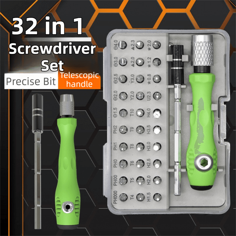 32-in-1 Precision Screwdriver Tool Set - Compact Magnetic Tool Kit