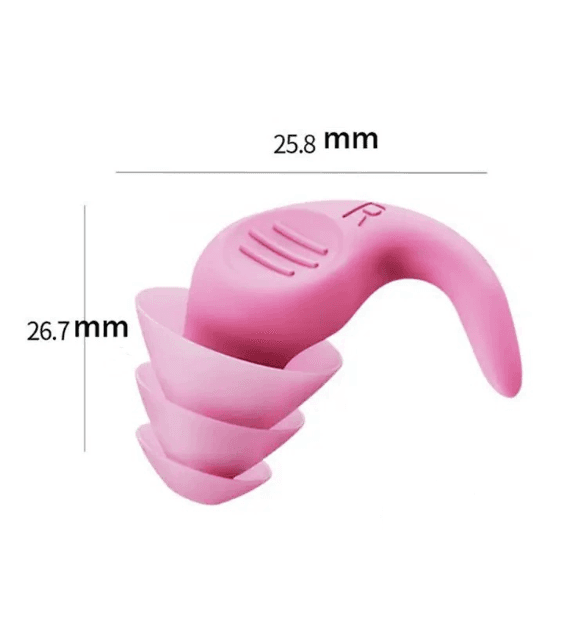 Grey 5-Pair Set Ergonomic Silicone Earplugs - Waterproof for Swimming