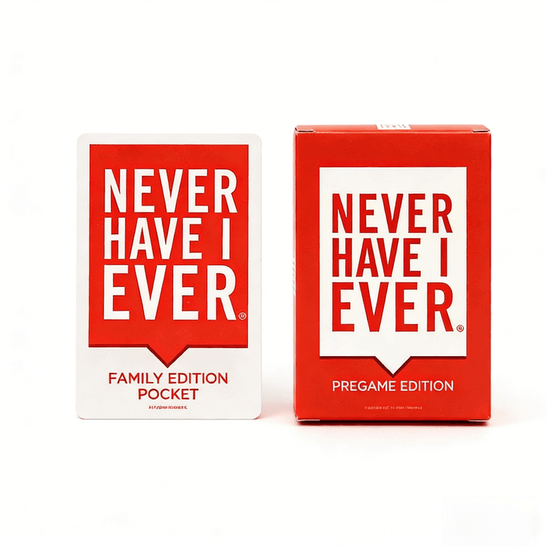 2-Pack Never Have I Ever Card Game (Red & White Sets) - Interactive Party
