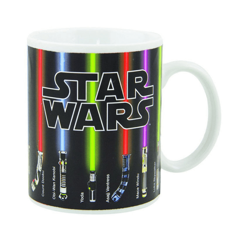 Black Star Wars Lightsaber Heat Changing Mug - Magic Color Reveal Ceramic