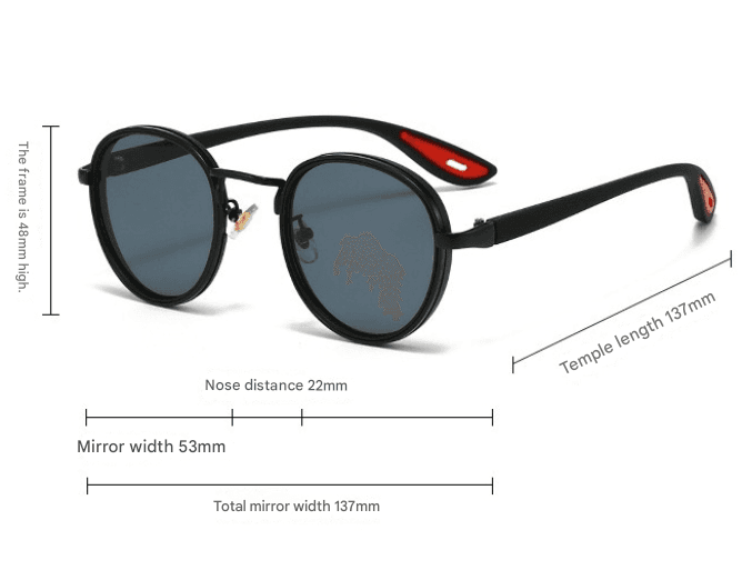 Gold-rimmed Tortoiseshell Frame Retro Round Sunglasses Vintage Metal & PC