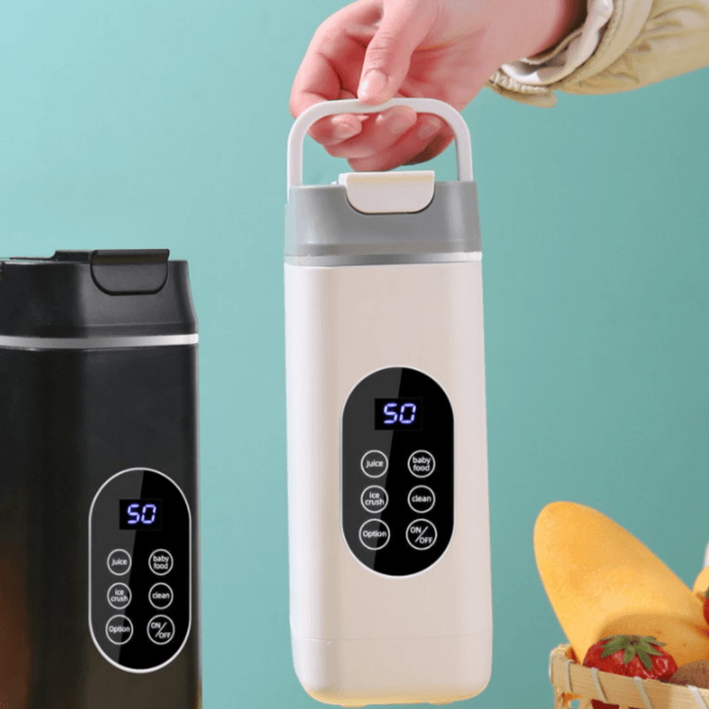 Black Portable Wireless 420 ml Blender Bottle (8.7 × 8.7 × 23.2 cm)