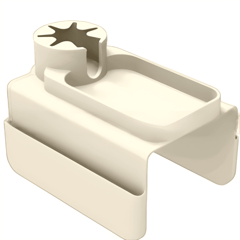 Beige Waterproof Silicone Couch Armrest Cup Holder Tray - Non-Slip