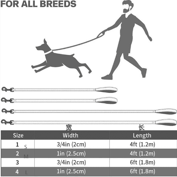 Black 5-Piece Tactical Reflective Dog Collar with Quick-Release - Black Dog