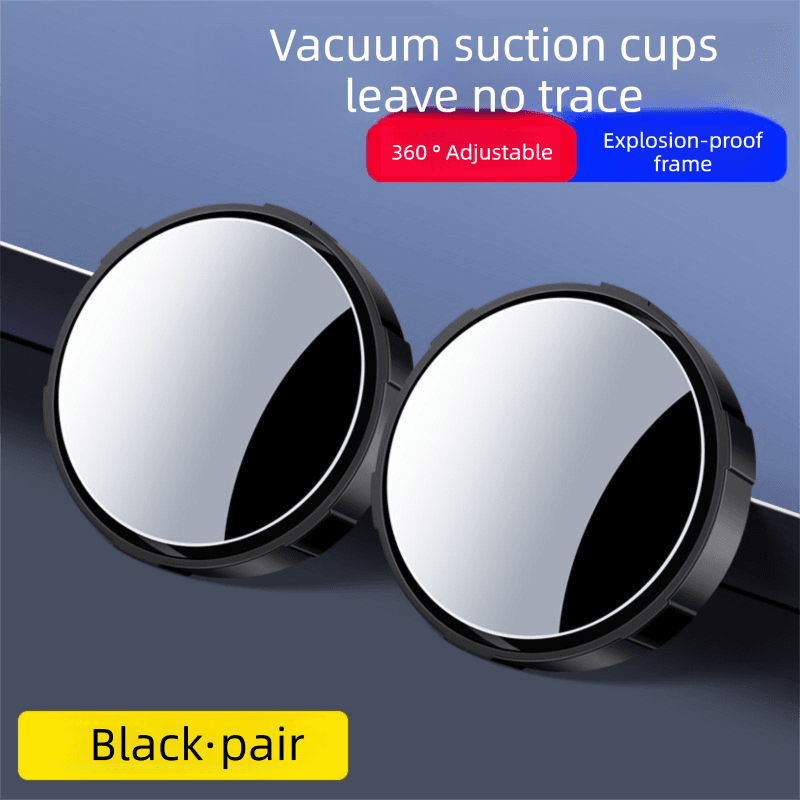 2-Piece Car Blind Spot Mirrors Suction Cup Vacuum Adsorption 360 Adjustable