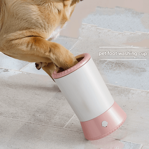 Blue Portable Dog Paw Cleaner - Gentle Silicone Pet Foot Washer Cup
