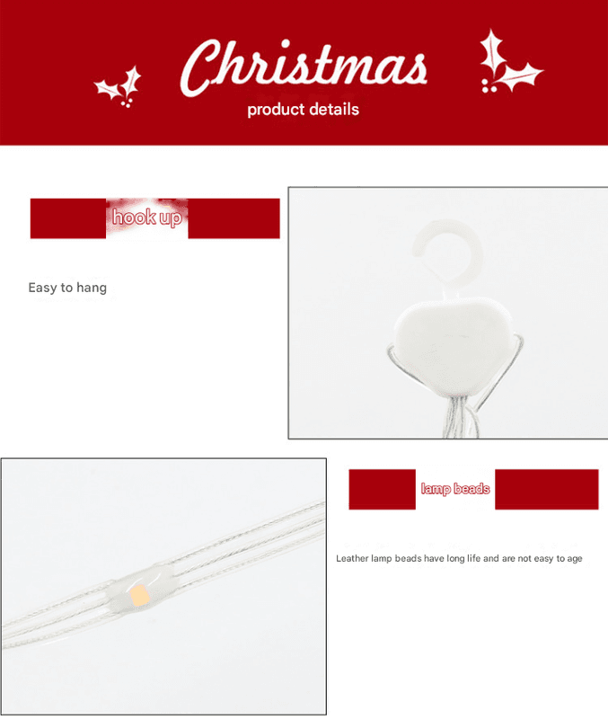 Festive Climbing Santa LED Ladder Light - USB Powered Outdoor - 1.7m
