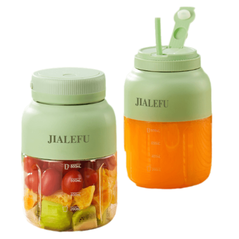 Green Portable 1300 ml Multi-Functional Blender with Dual-Drink Lid