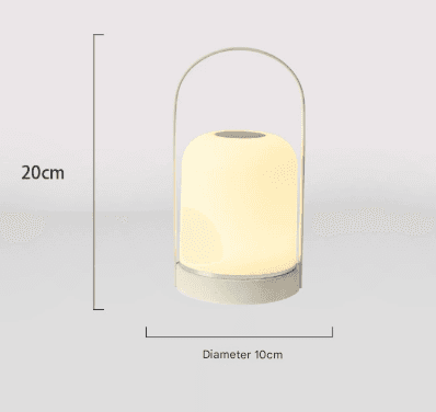 White Portable LED Table Lamp Rechargeable Touch Dimmable Lantern 3 Colour