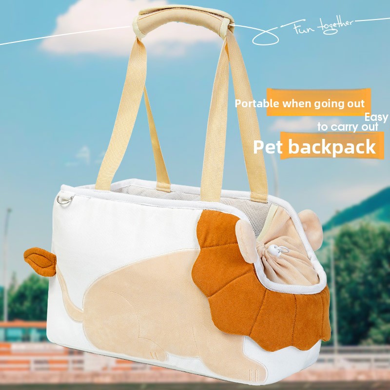 Lion Shape Pet Carrier Bag Large Capacity Breathable Mesh Adjustable Opening