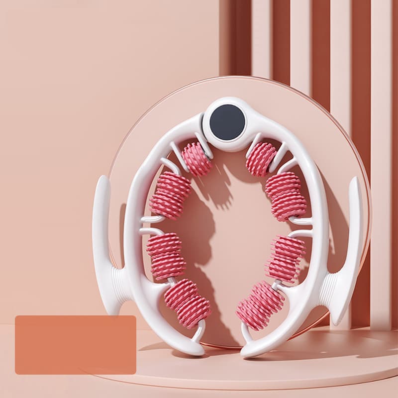 Pink U-Shape 360 Degree Massage Roller - Multi-Functional Leg, Arm & Neck