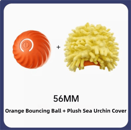 Orange Interactive Gravity Bouncing Dog Toy Ball (56MM) - Smart Automatic