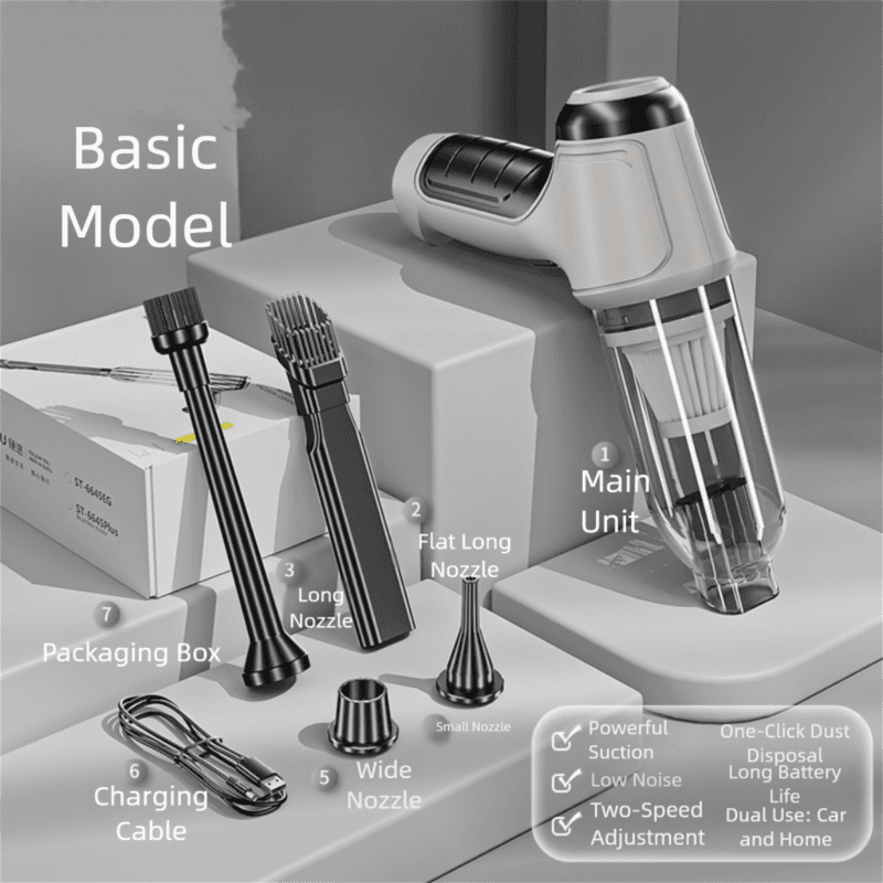 Grayish-white Multi-Functional Cordless Handheld Vacuum Cleaner - Powerful