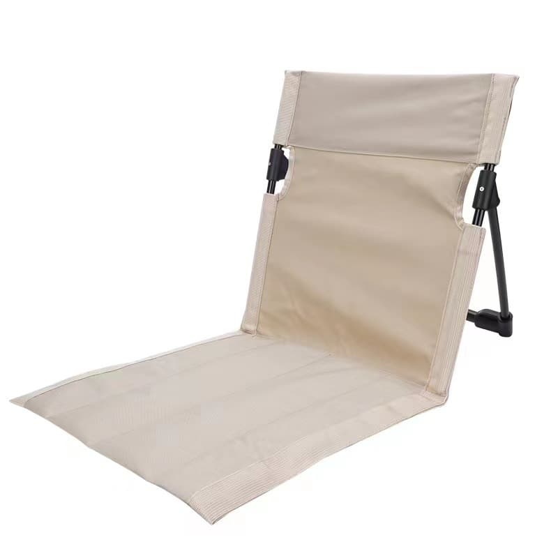 White Portable Folding Beach Lounger Chair with 600D Oxford Fabric