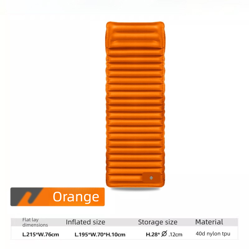 Ultralight TPU Inflatable Camping Mattress 195 × 70 × 10 cm Portable Press