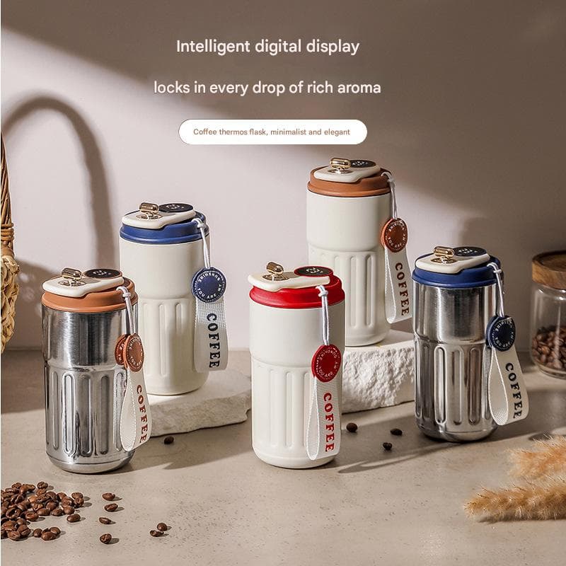 Coffee color Smart Digital Insulated Coffee Mug with 316 Stainless Steel