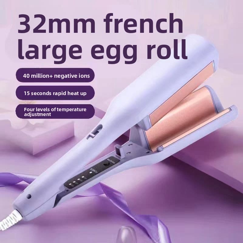 32mm French Style Hair Waver Curler Mermaid Waves Iron V-Shape Barrel