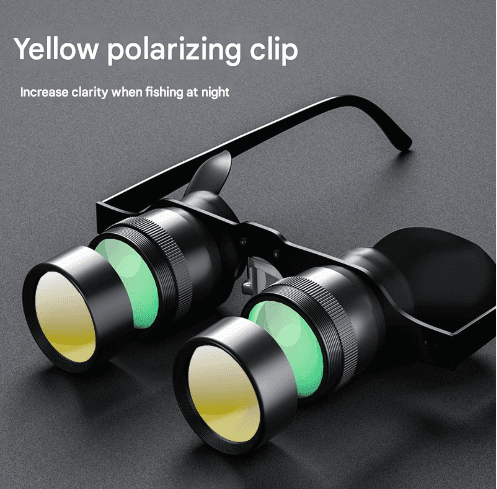 10x Telescope + Yellow Polarised Lens 10x HD Fishing Binocular Glasses