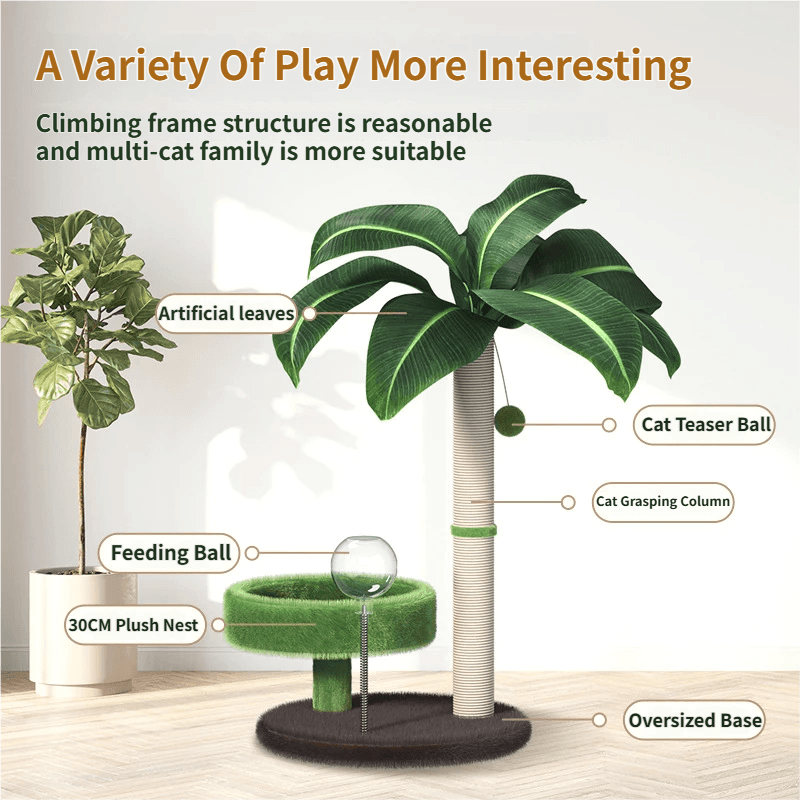 Large Multi-Functional Cat Tree & Activity Tower - All-in-One 70 cm Tall