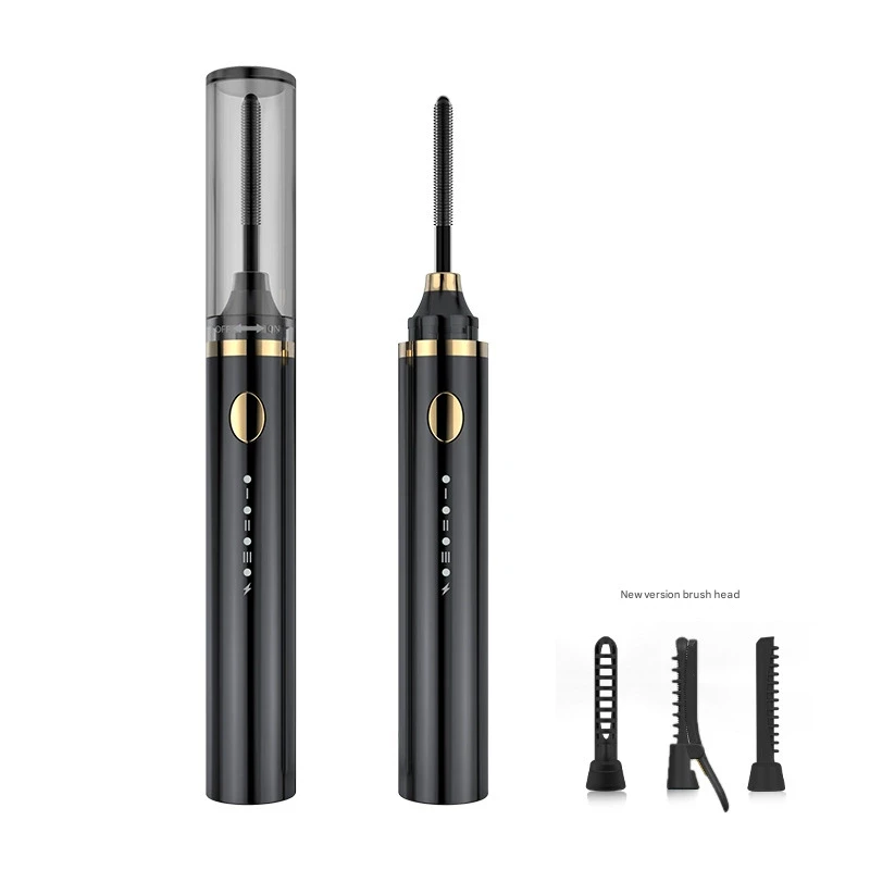 Rechargeable Heated Eyelash Curler Wand - 3 Temperature Gears - Black