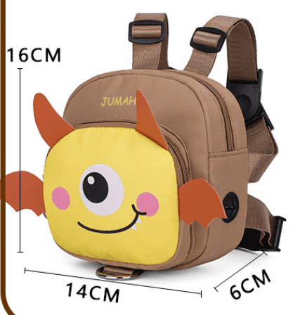 Black Cartoon Monster Pet Backpack - Small Dog Self-Wearing Snack Bag