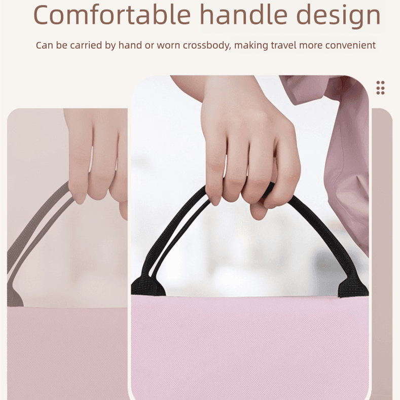 Pink Double-Layer Insulated Lunch Bag with Aluminum Foil - Pink Lunch