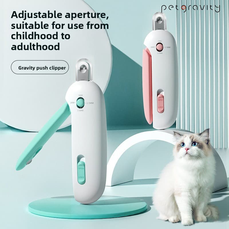 2-PCS Pink Adjustable Pet Nail Clipper with Safety Guard Professional Cat