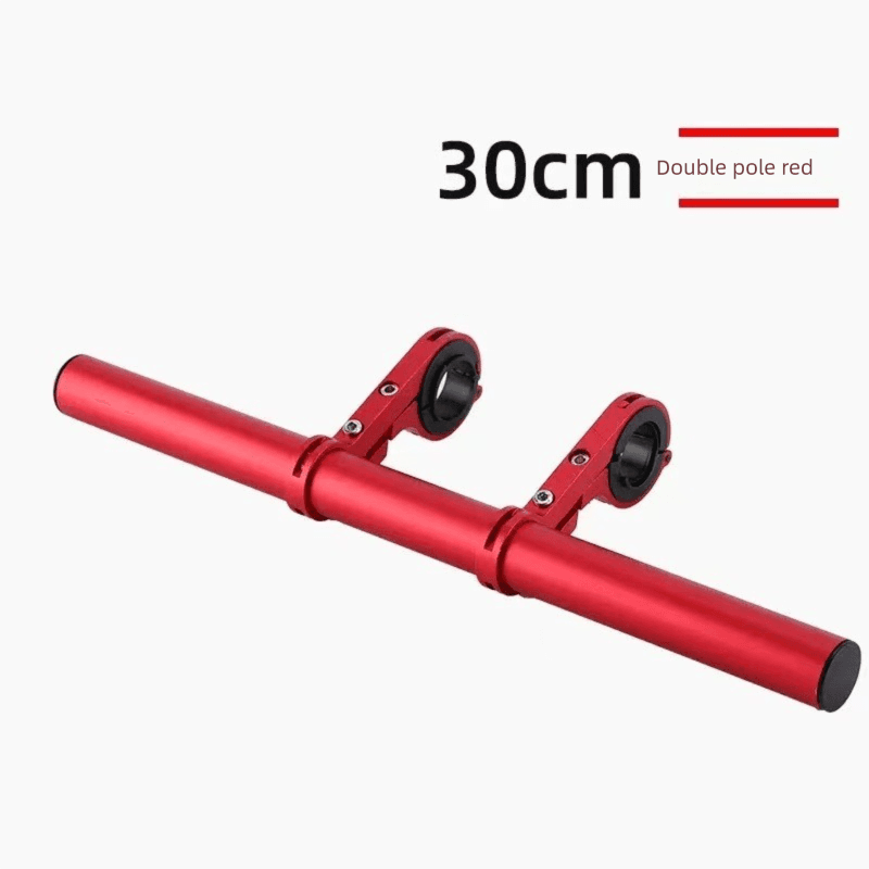 Red 30 cm Aluminum Bicycle Handlebar Extension Bracket - Multi-Functional