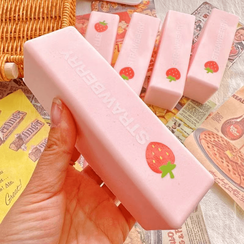 Strawberry Super Wet Soft Milk Bar Squishy Toy, Slow Rising PU Stress Relief