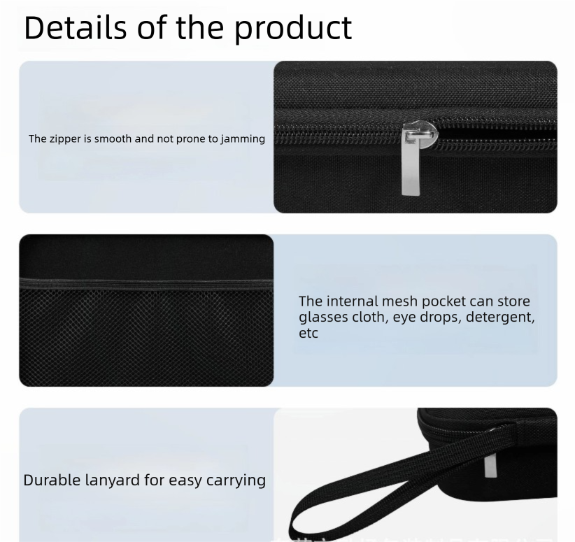 Portable Sunglasses Organiser Case Hard Shell EVA Storage Box for 2-Pair