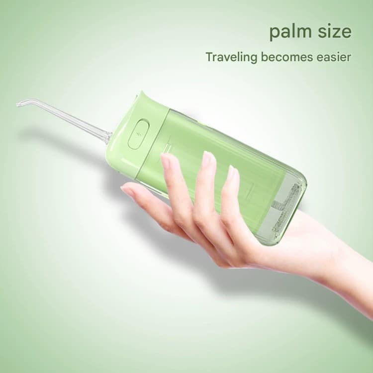 Portable Water Flosser - 70-Day Battery, 4 Modes, 5 Nozzles, IPX7 - Green