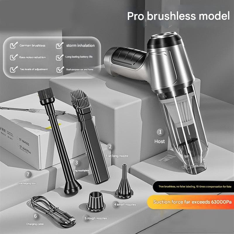 Silver-gray Multi-Functional Cordless Handheld Vacuum Cleaner - Powerful