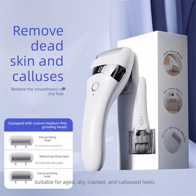 Electric Foot File with 3-Speed Adjustable Motor - Waterproof Callus Remover