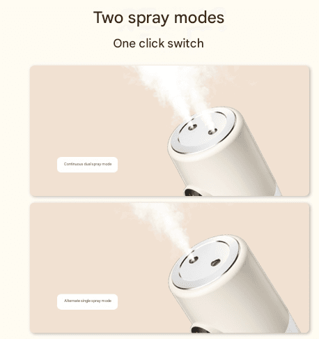 White ortable Desktop Dual-Spray Humidifier with Air - White Dual Spray