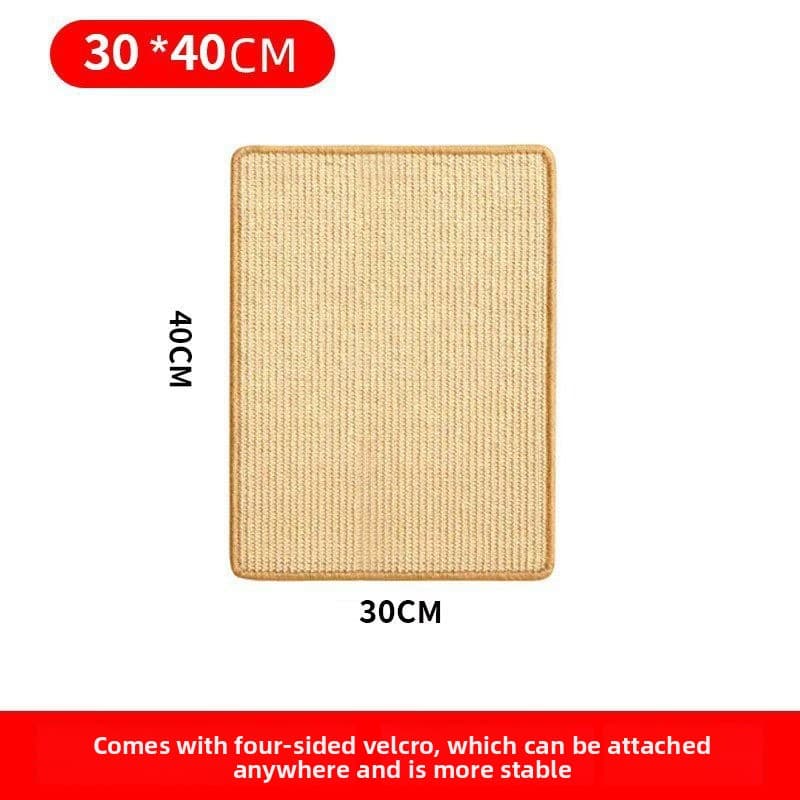 3-PCS Self-Adhesive Sisal Cat Scratching Mat Vertical Wall - 30 cm*40 cm