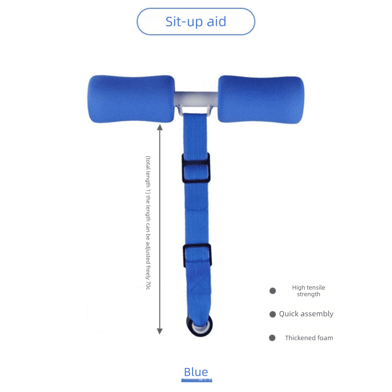 Portable Sit-Up Assistant Bar Door & Bed Anchor Core Trainer - Blue